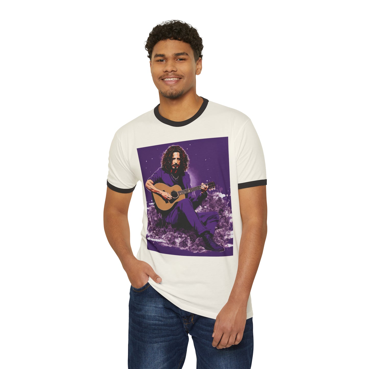 Cornell PurpleUnisex Cotton Ringer T-Shirt