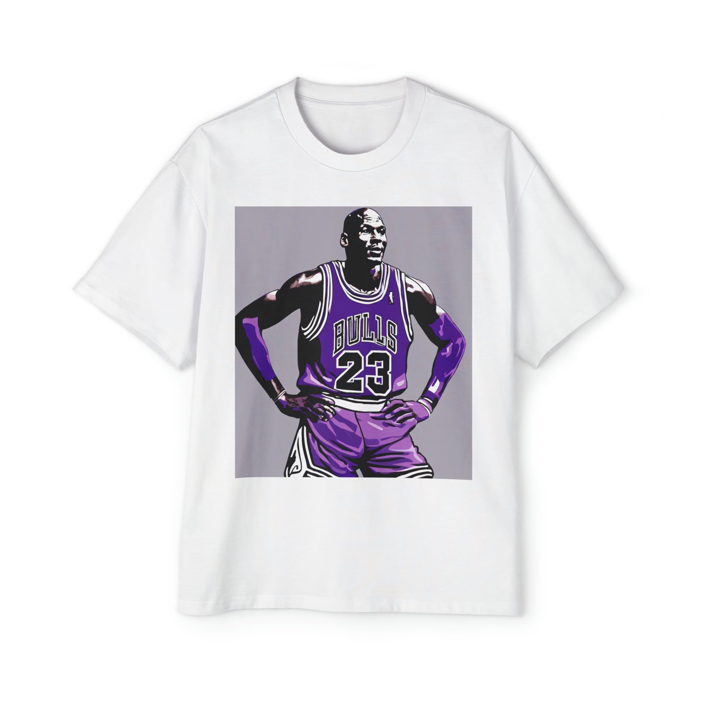 MJ in Purple Men's Heavy Oversized Tee