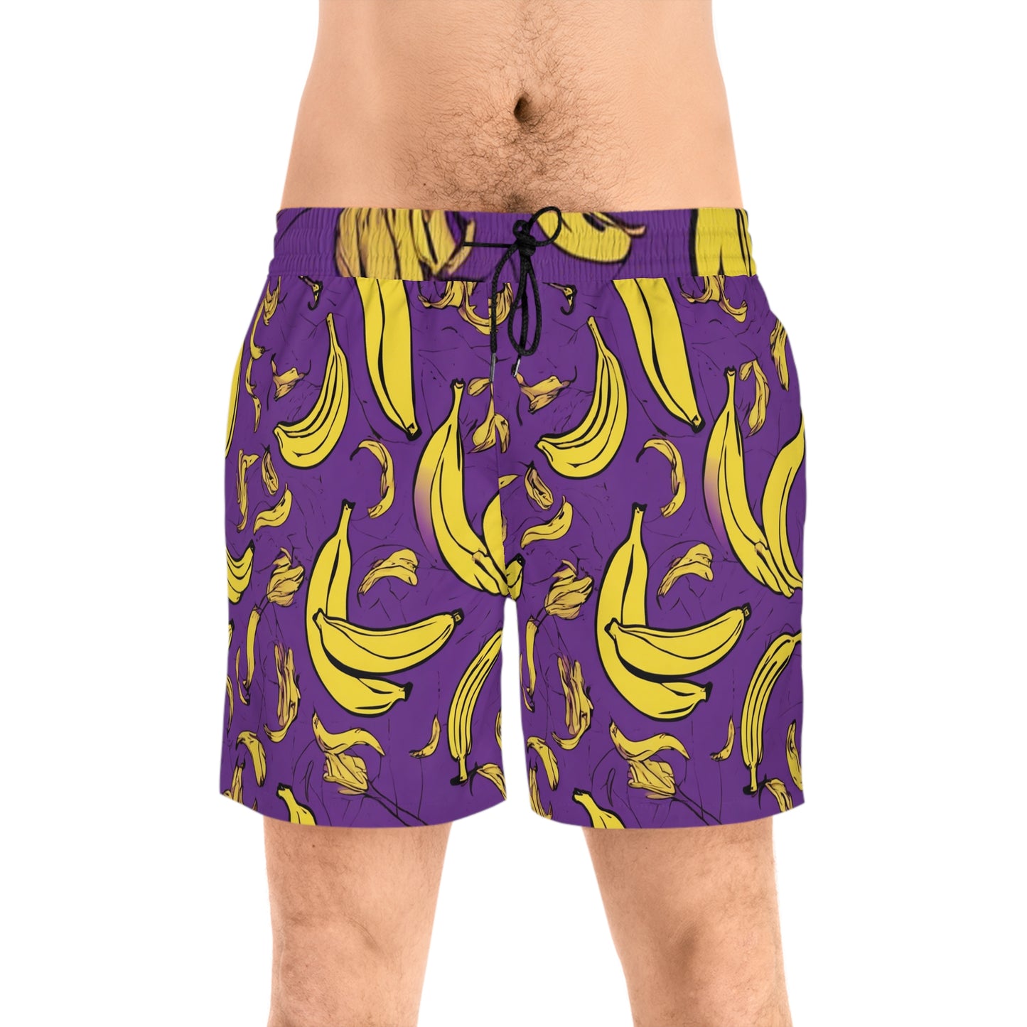 Purple Banana Men's Mid-Length Swim Shorts (AOP)