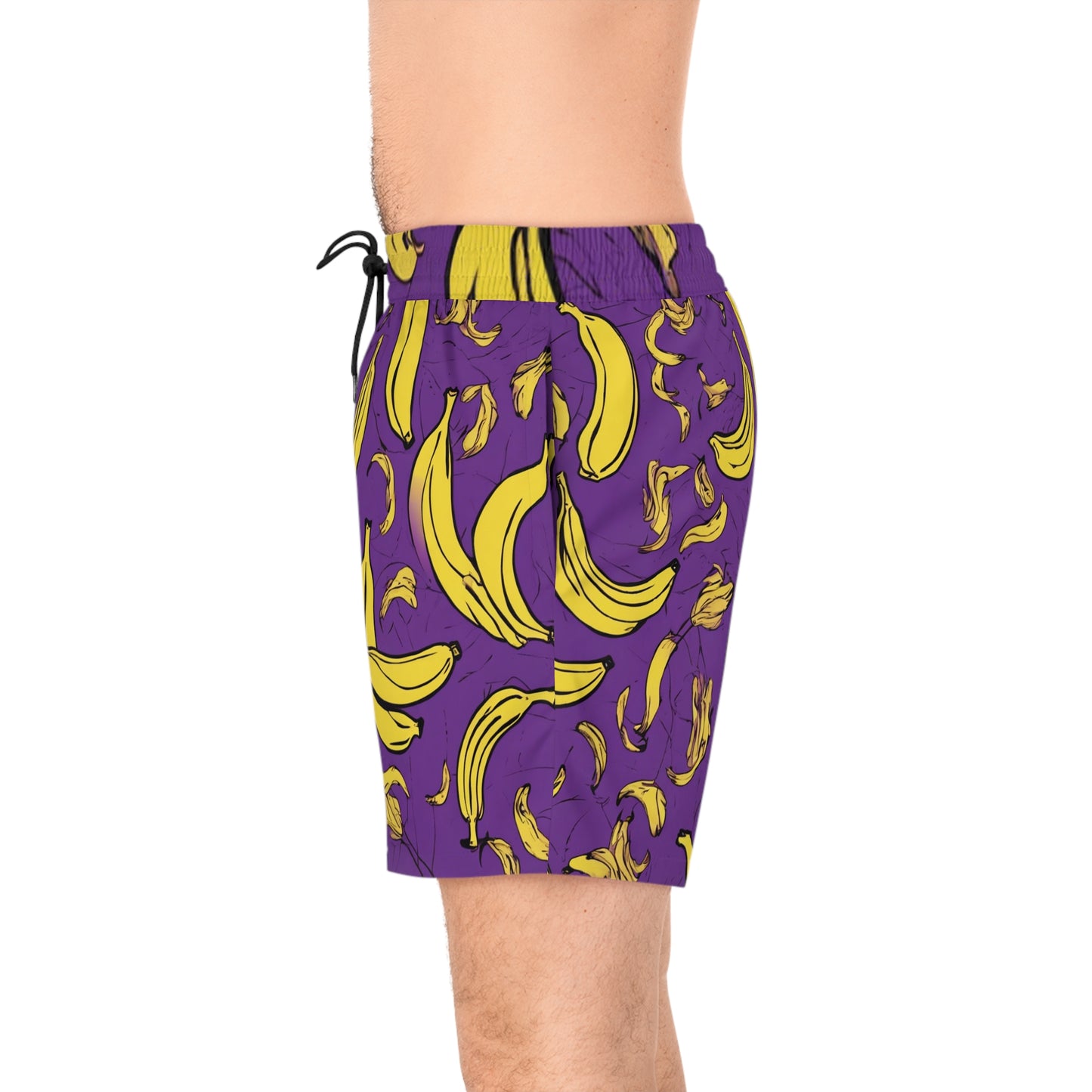 Purple Banana Men's Mid-Length Swim Shorts (AOP)