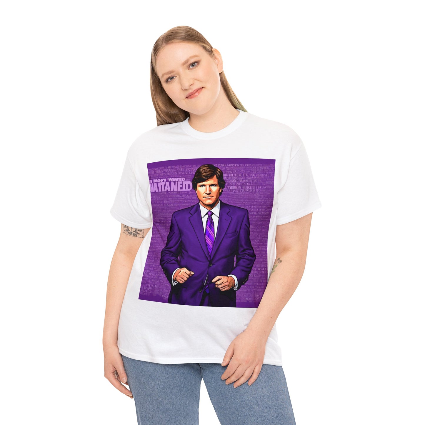 Tucker Wanted Purple Unisex Heavy Cotton Tee