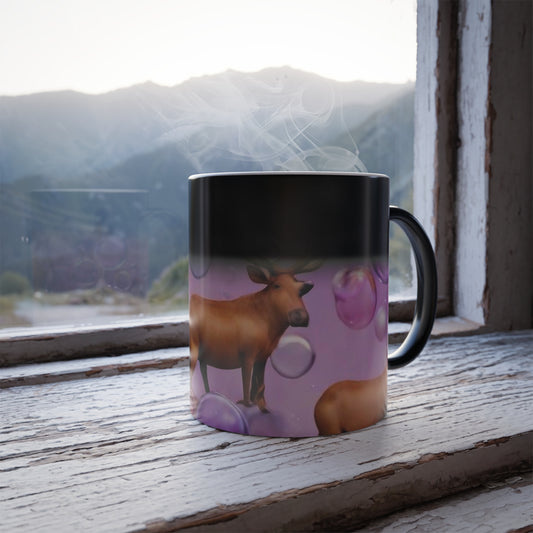 Moose Bubbles Color Morphing Mug, 11oz