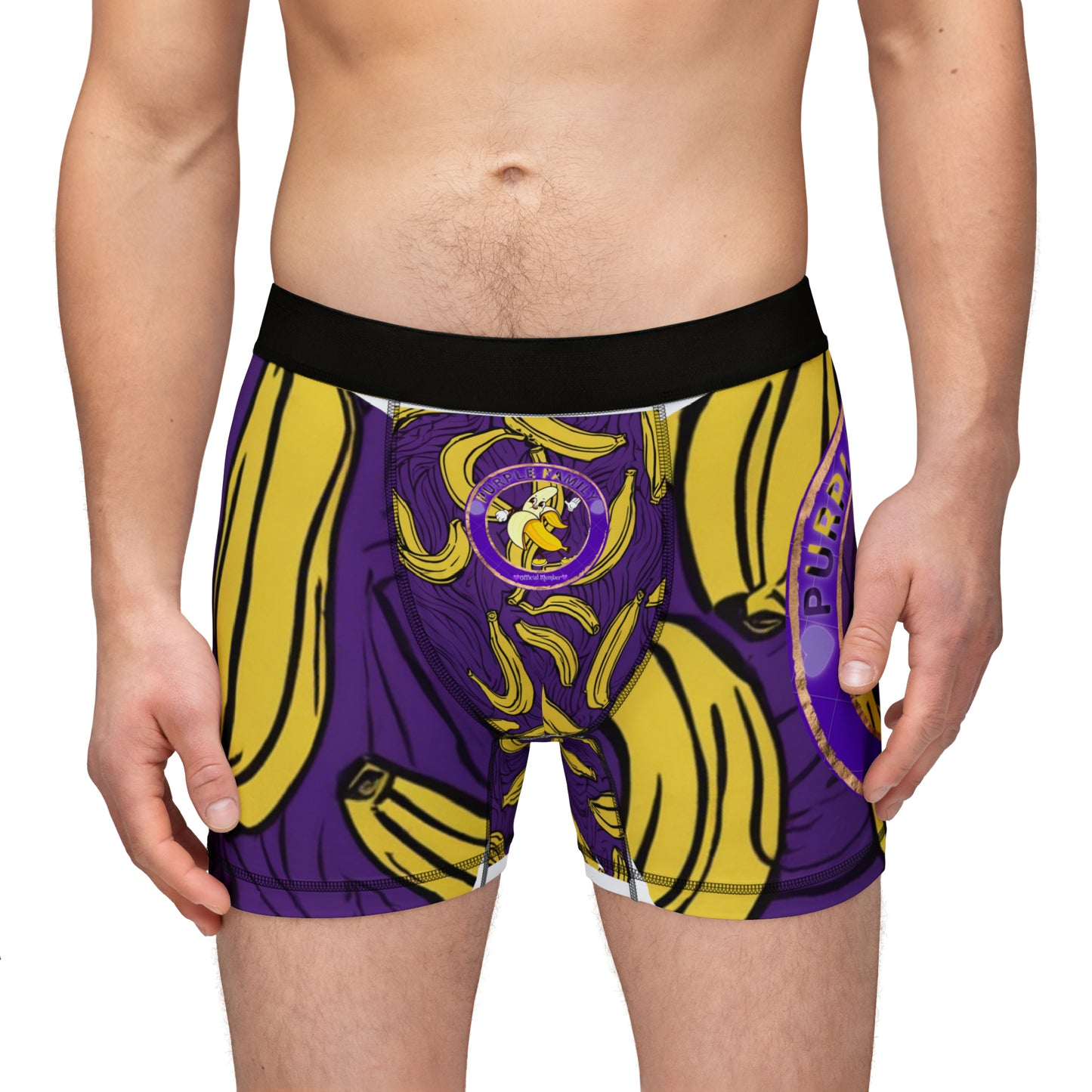 Men's Purple Banana Boxers (AOP)