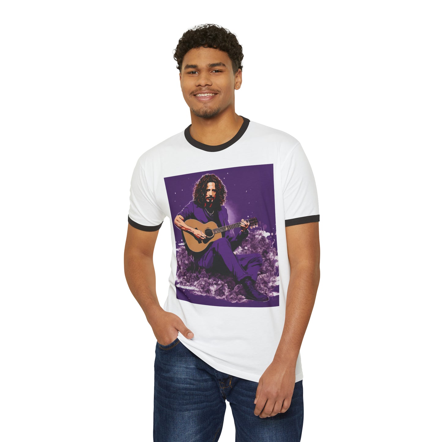 Cornell PurpleUnisex Cotton Ringer T-Shirt