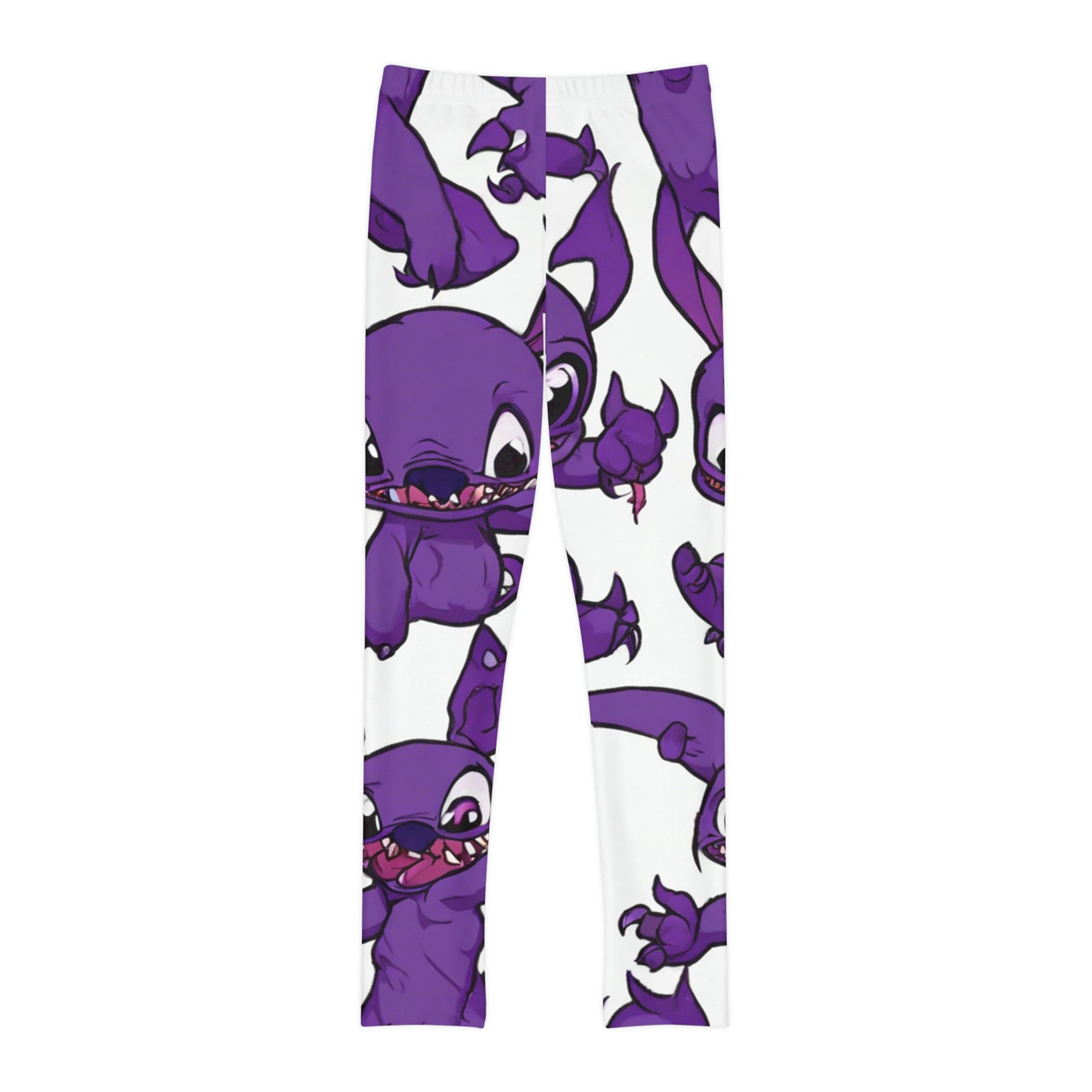 Purple Experiment Youth Full-Length Leggings (AOP)