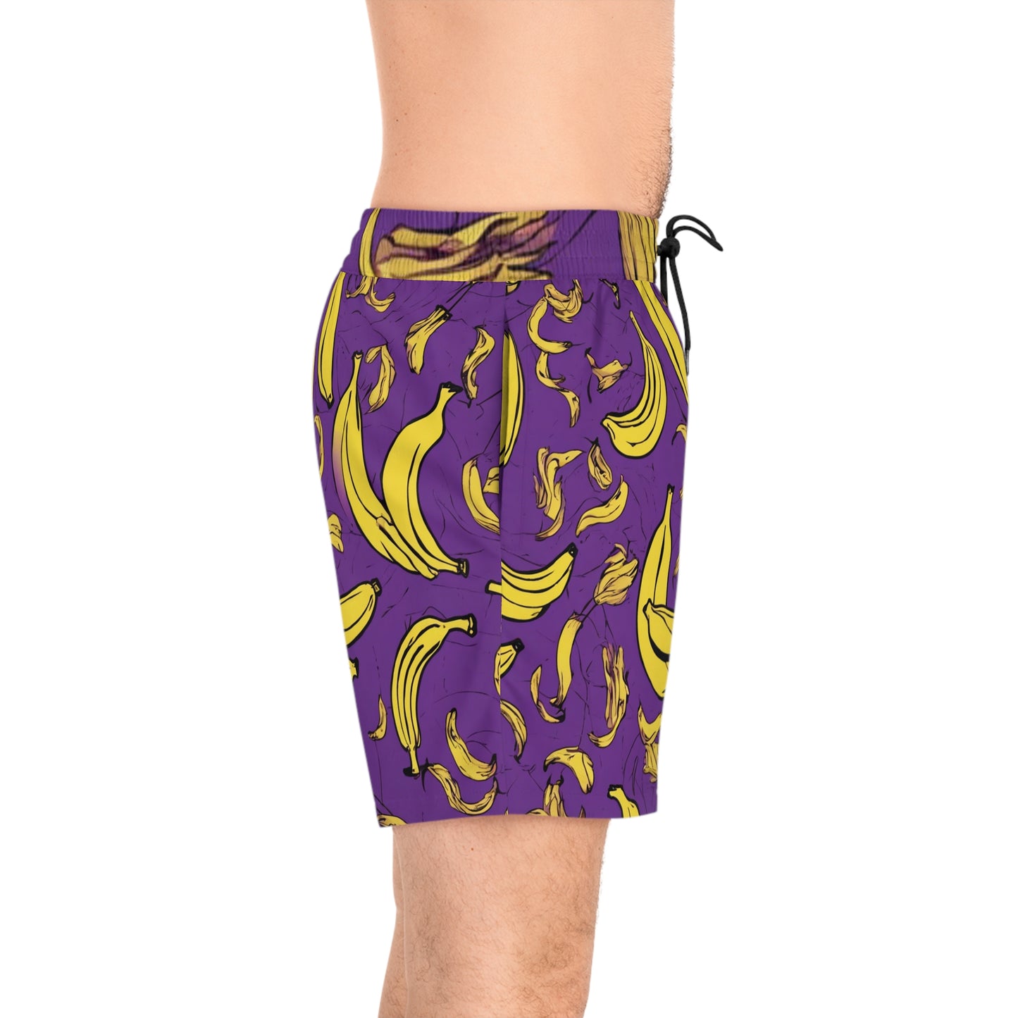 Purple Banana Men's Mid-Length Swim Shorts (AOP)