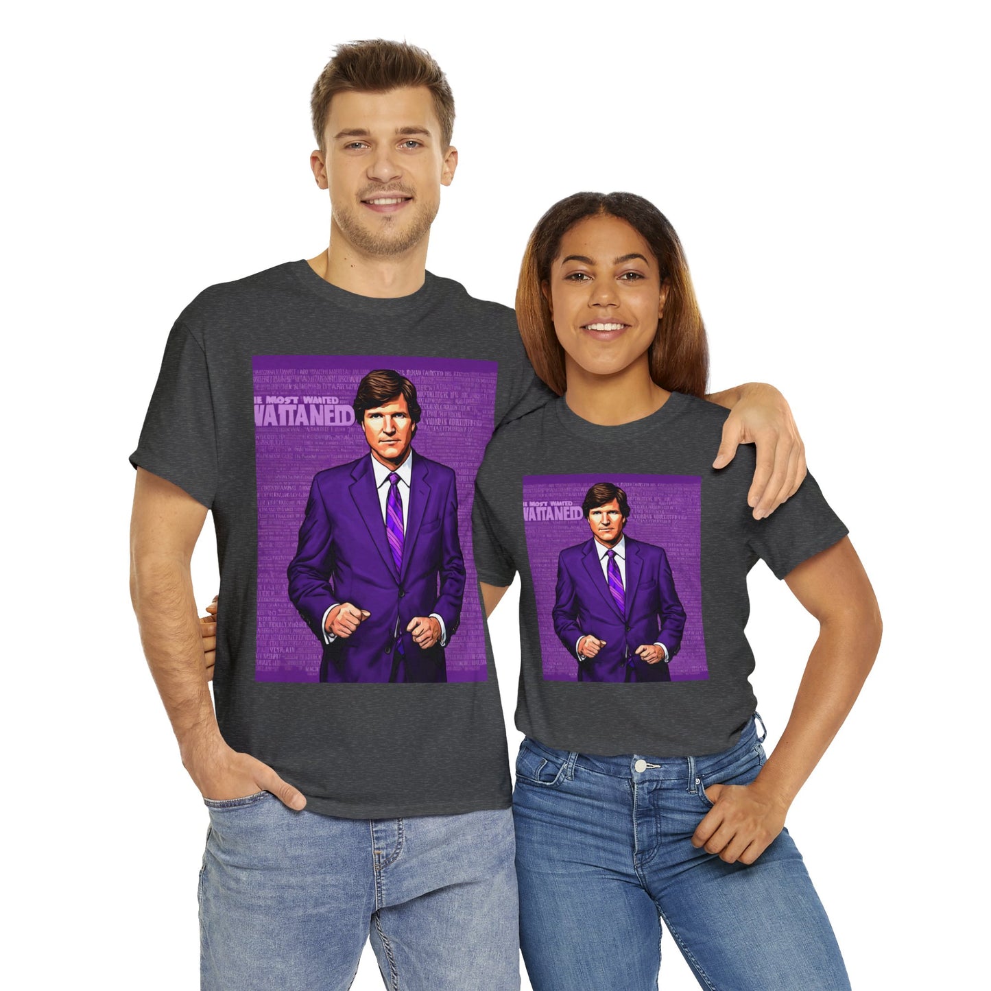 Tucker Wanted Purple Unisex Heavy Cotton Tee