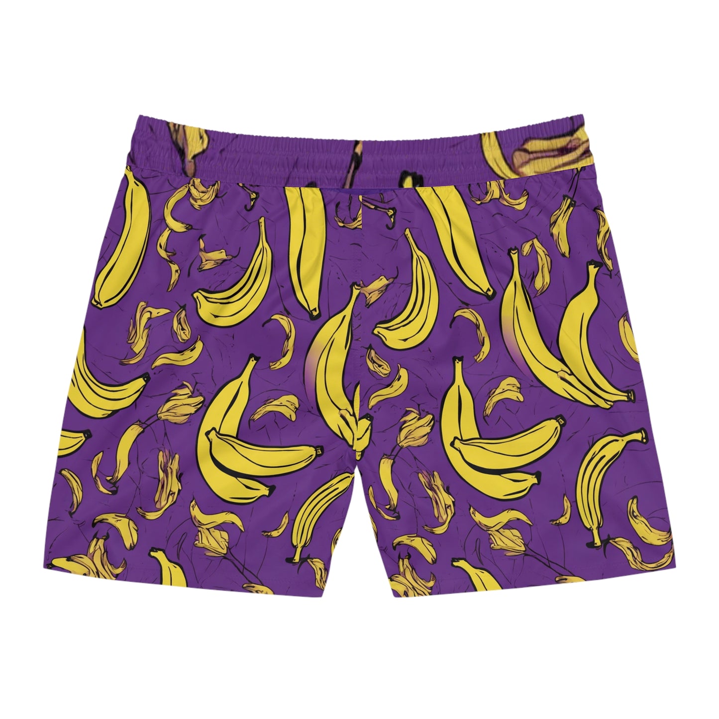 Purple Banana Men's Mid-Length Swim Shorts (AOP)