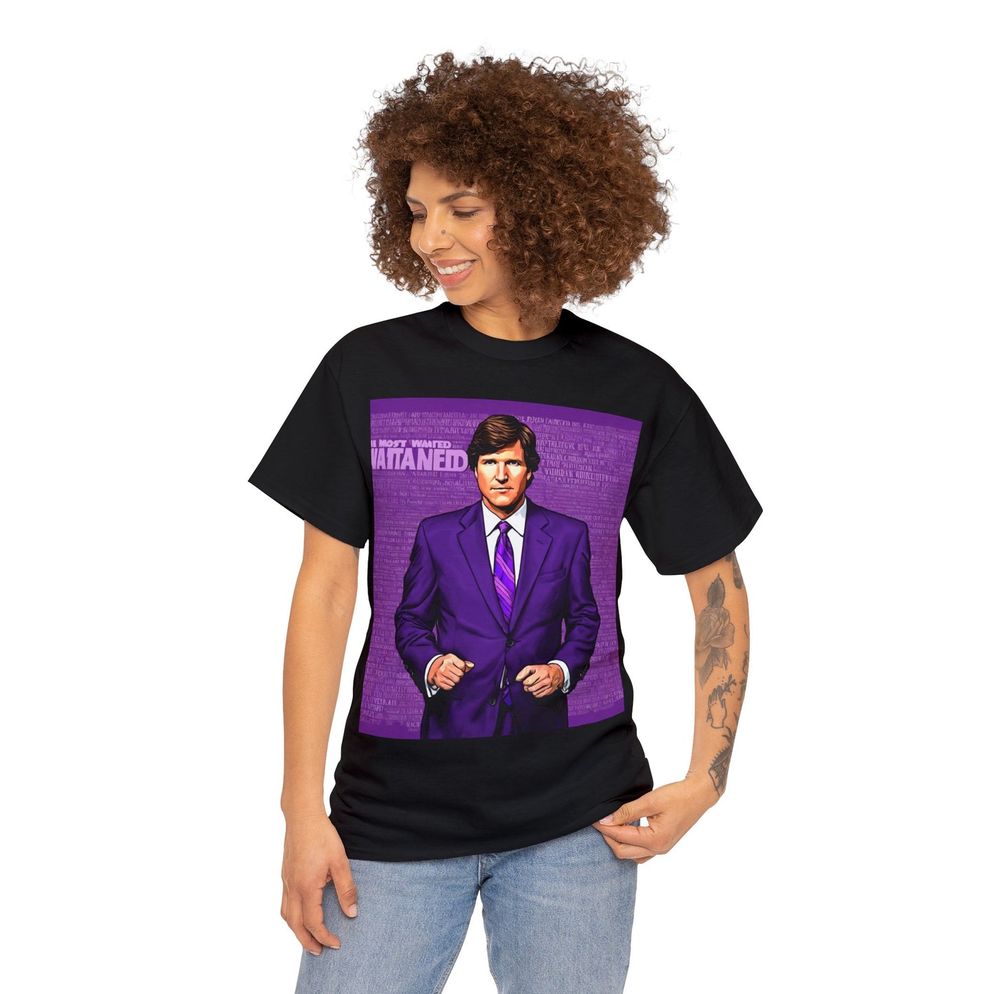 Tucker Wanted Purple Unisex Heavy Cotton Tee