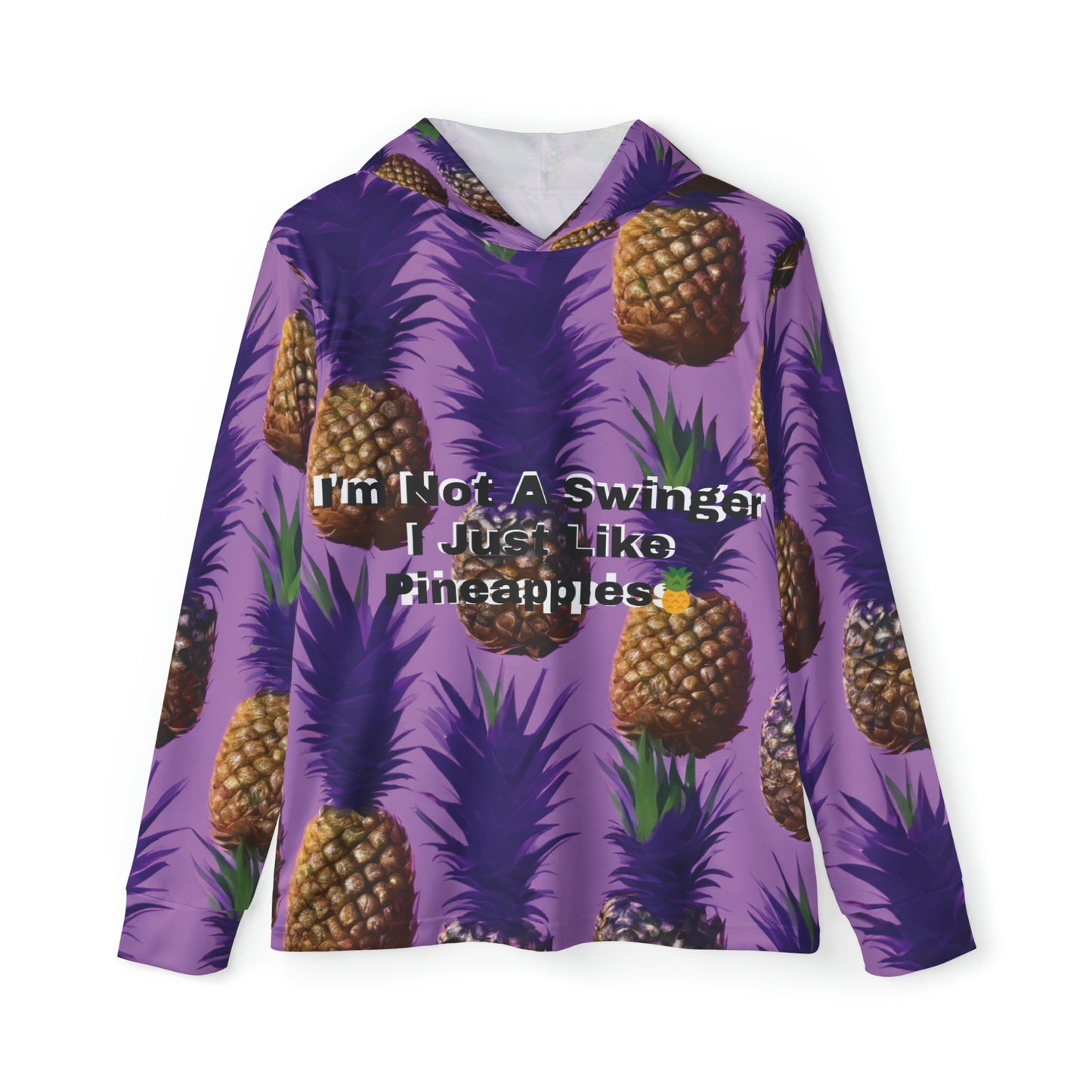 PurPle Pineapple Men's Sports Warmup Hoodie (AOP)