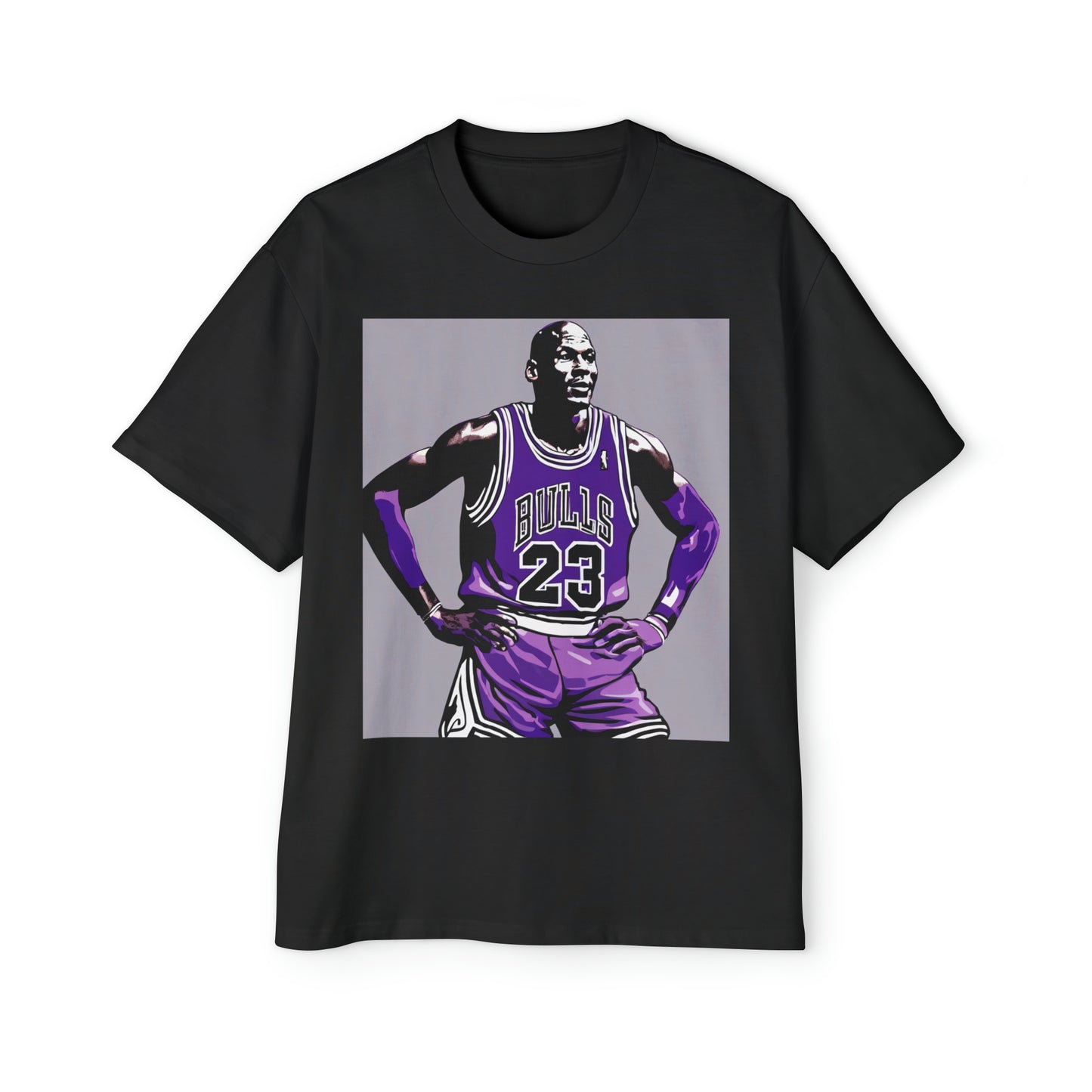 MJ in Purple Men's Heavy Oversized Tee