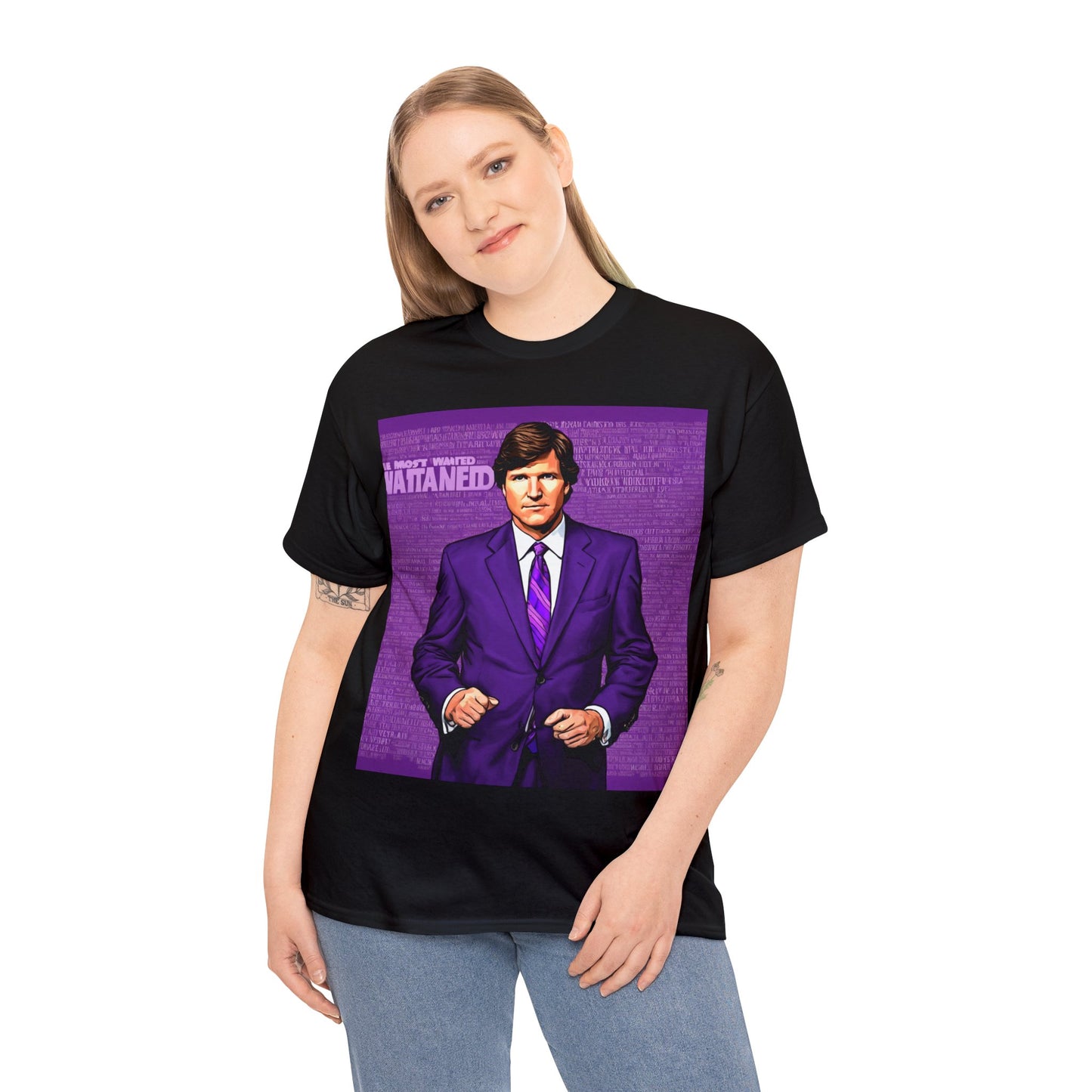 Tucker Wanted Purple Unisex Heavy Cotton Tee