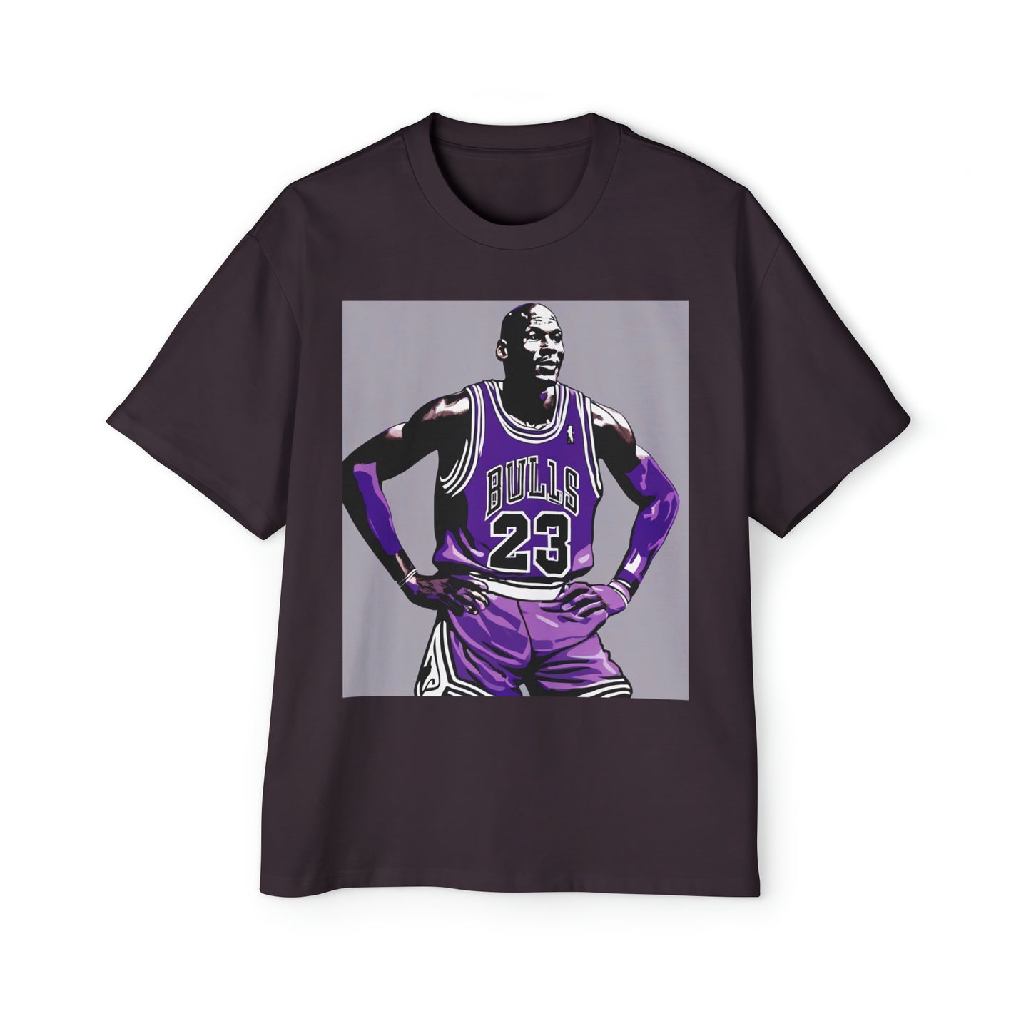 MJ in Purple Men's Heavy Oversized Tee