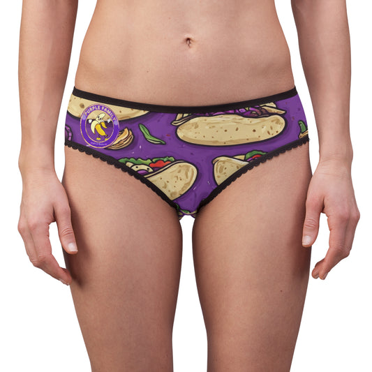 Purple Taco Women's Briefs (AOP)