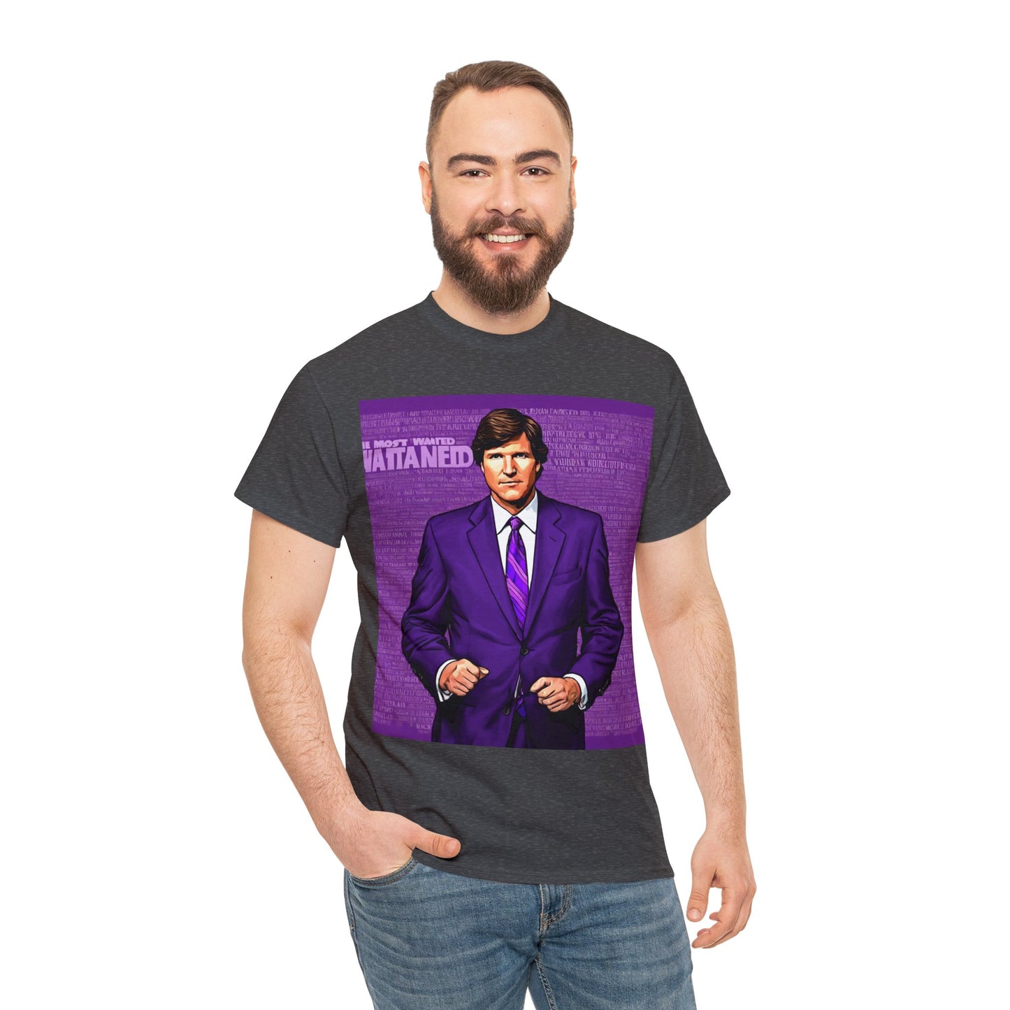 Tucker Wanted Purple Unisex Heavy Cotton Tee