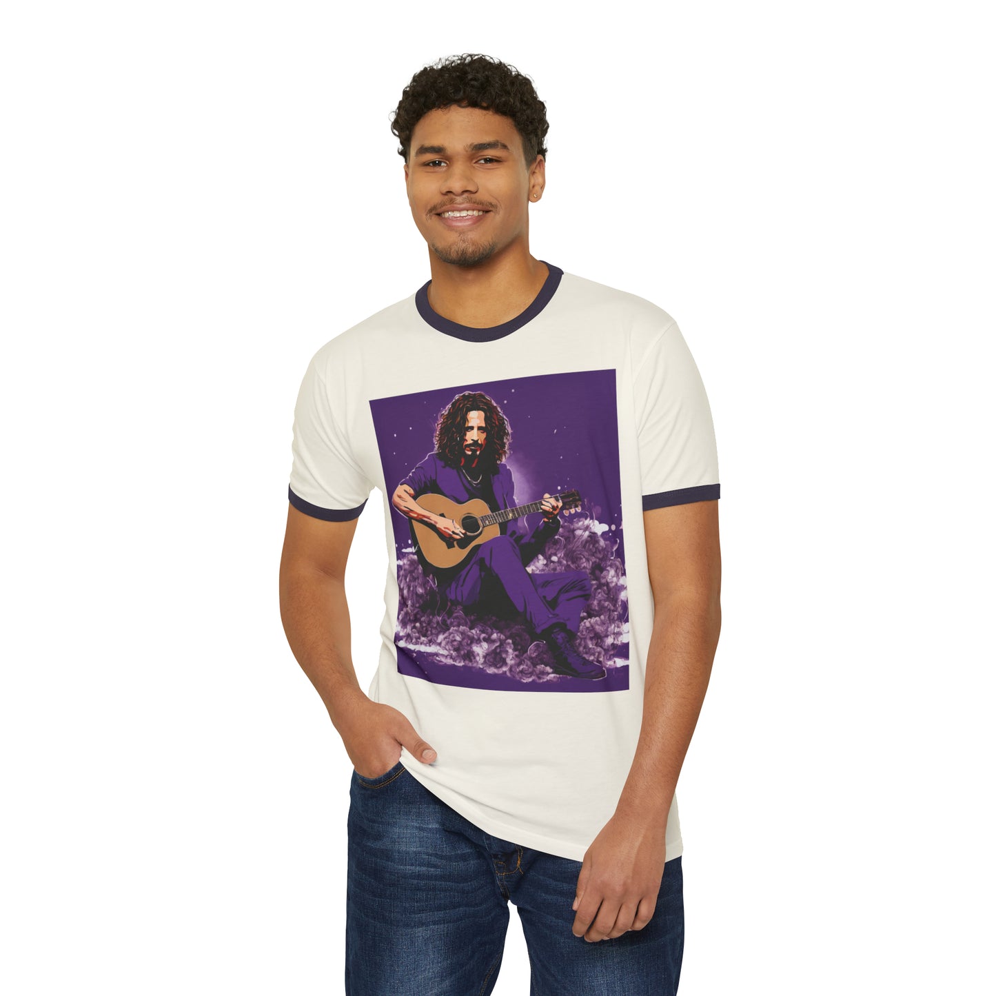 Cornell PurpleUnisex Cotton Ringer T-Shirt