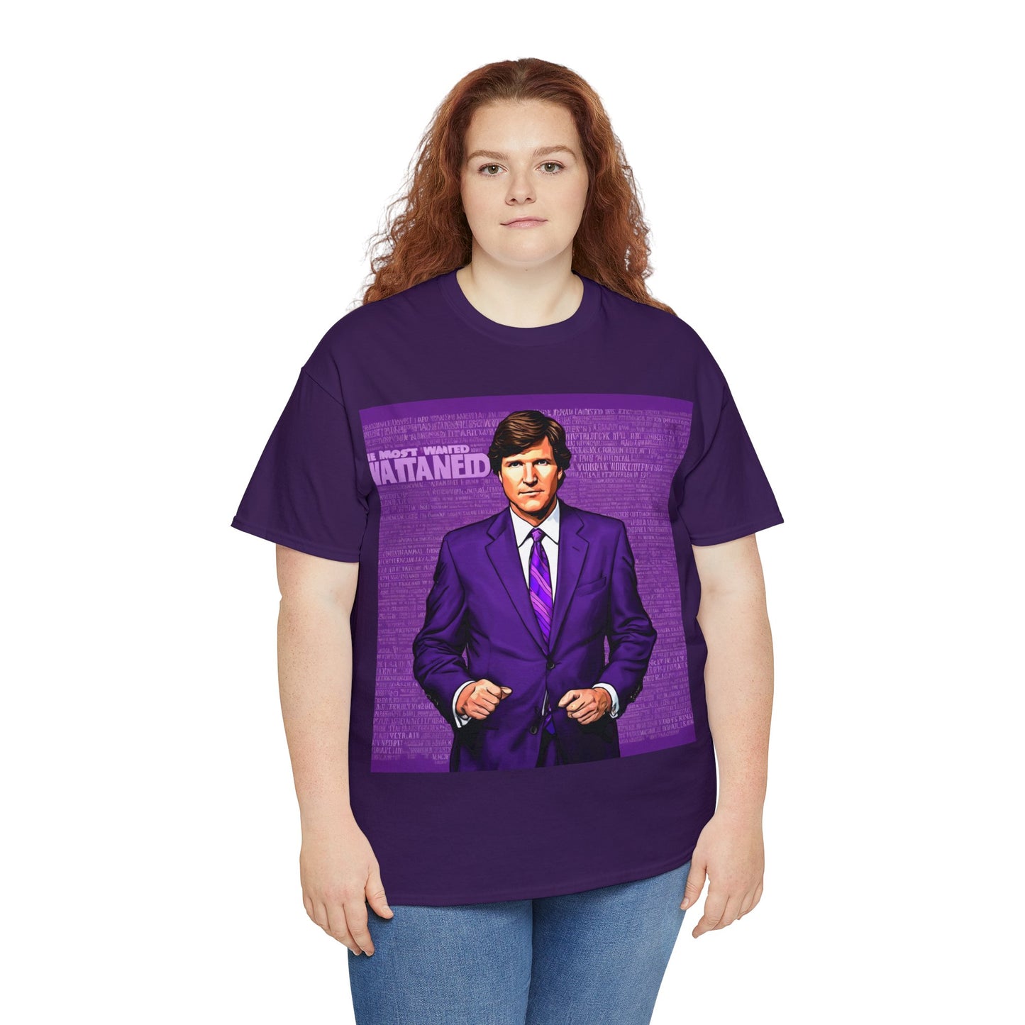 Tucker Wanted Purple Unisex Heavy Cotton Tee