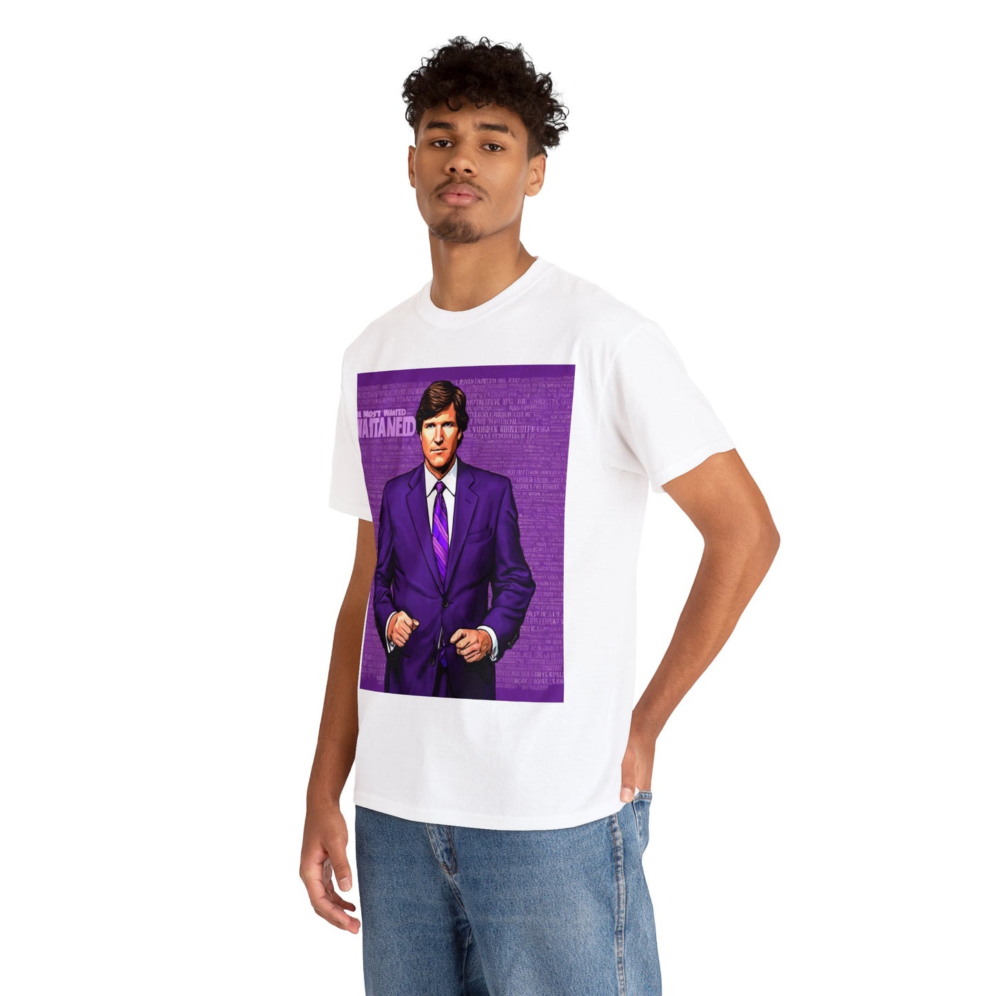 Tucker Wanted Purple Unisex Heavy Cotton Tee