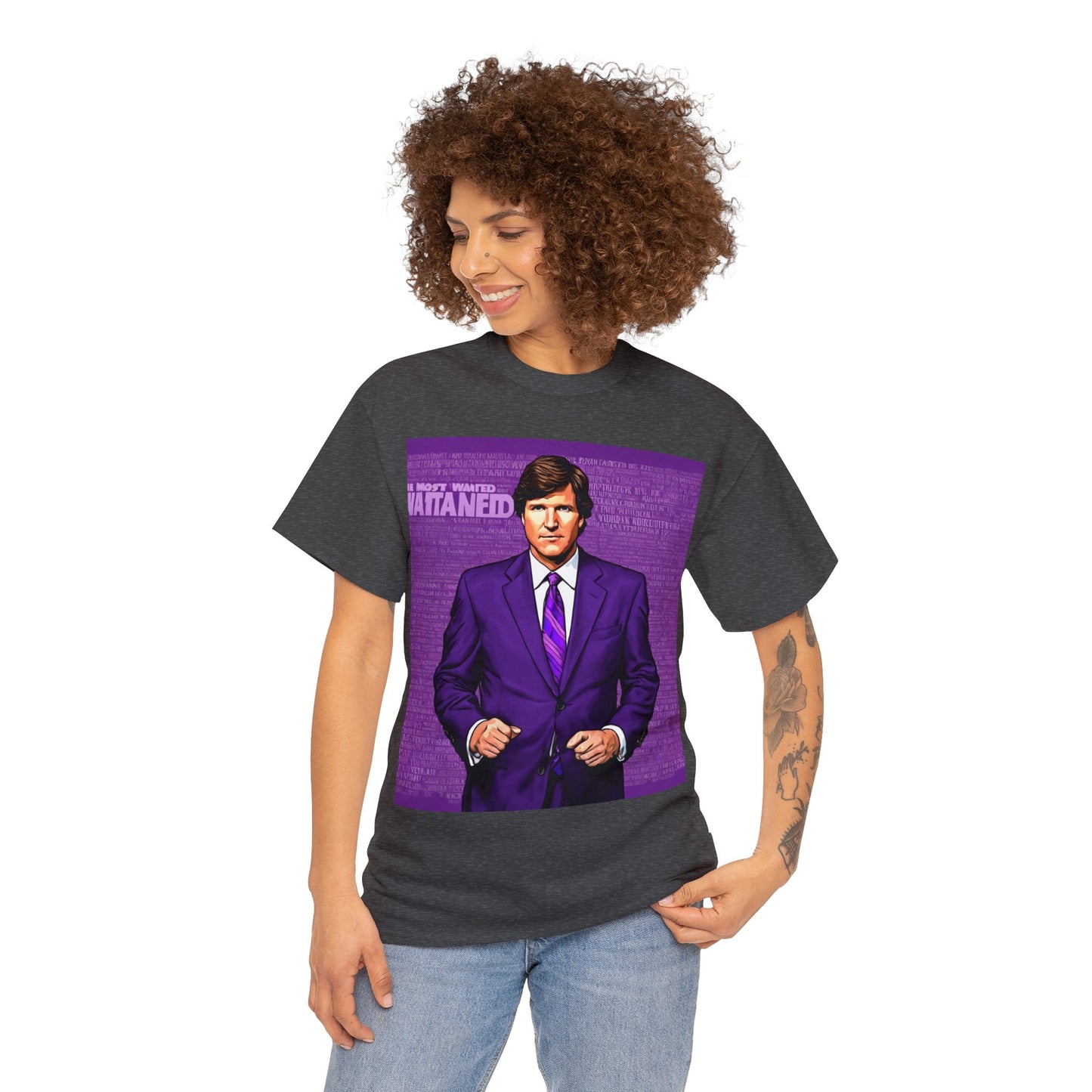 Tucker Wanted Purple Unisex Heavy Cotton Tee