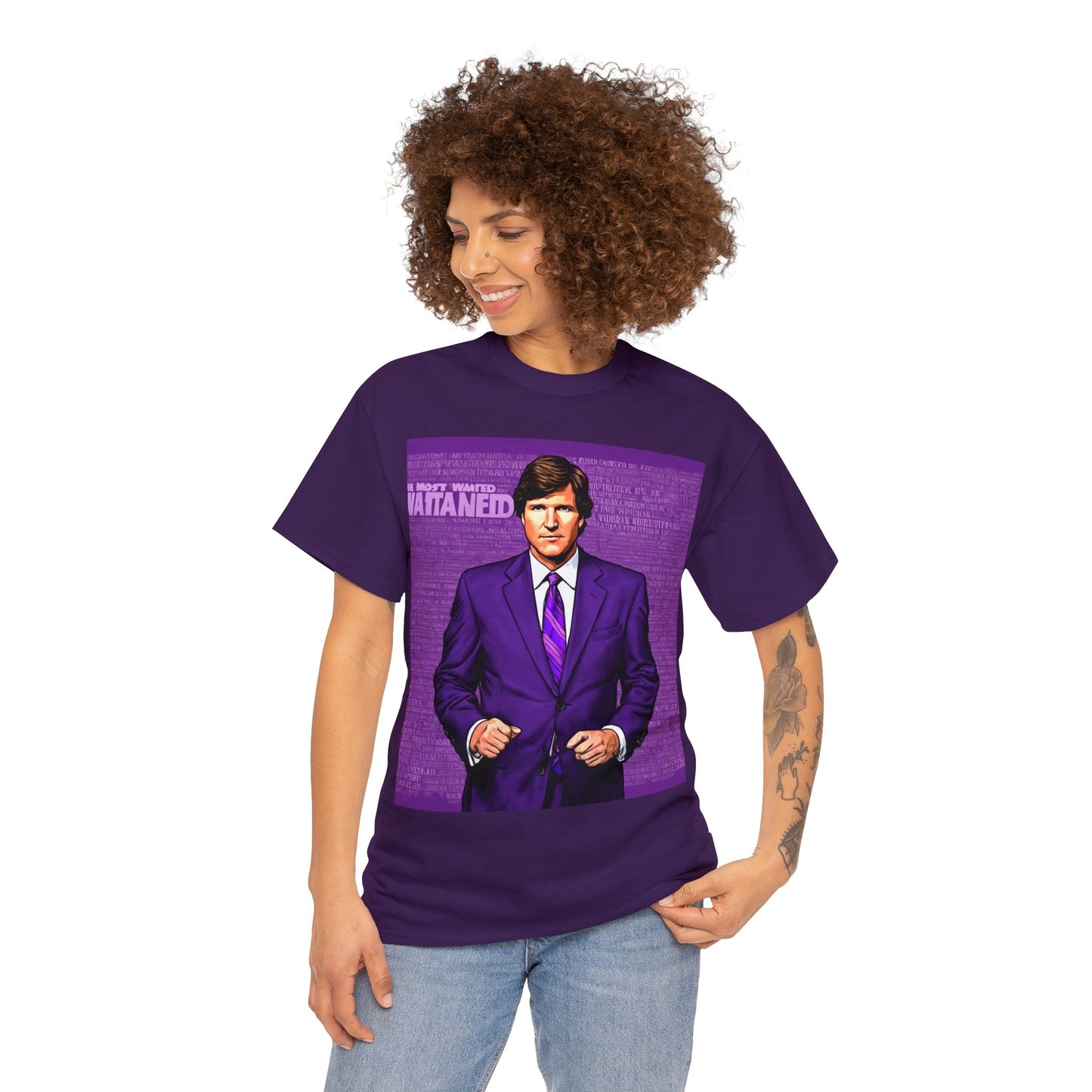 Tucker Wanted Purple Unisex Heavy Cotton Tee