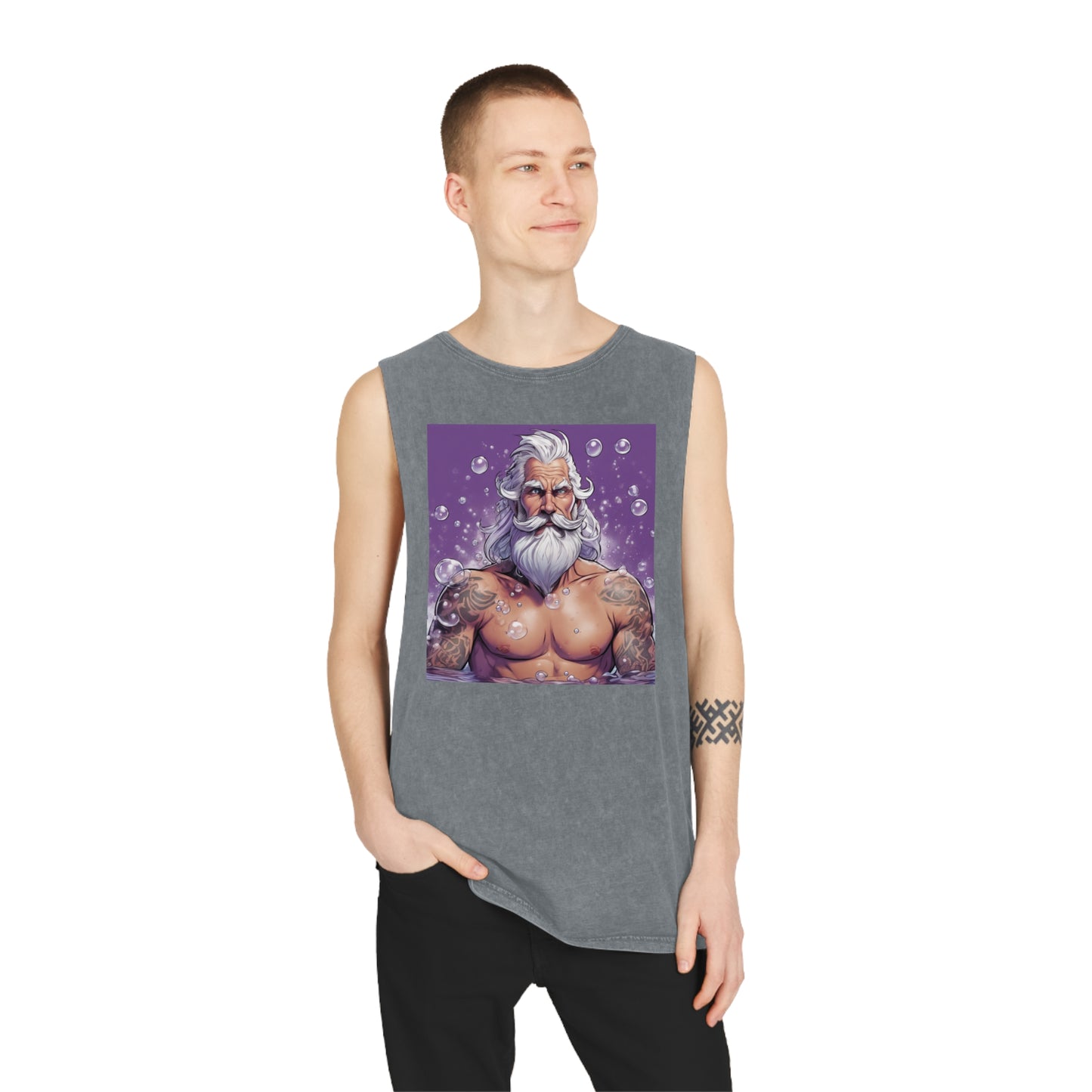 GroBer PaPa (Large Daddy) Unisex Stonewash Tank Top