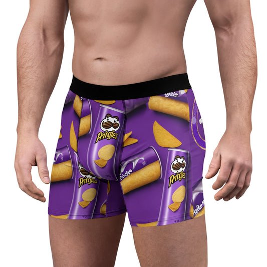 Men's Purple Pr1ngles-Can Boxer Briefs (AOP)