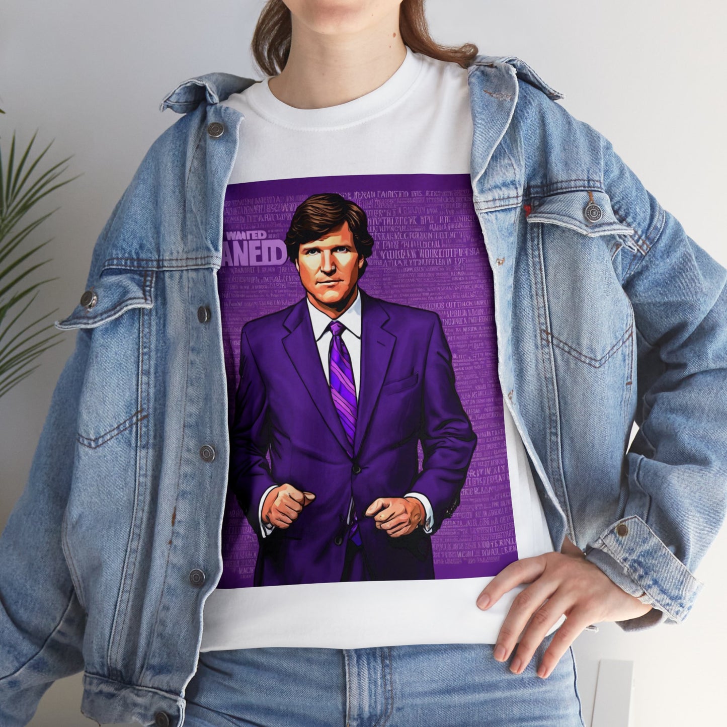 Tucker Wanted Purple Unisex Heavy Cotton Tee