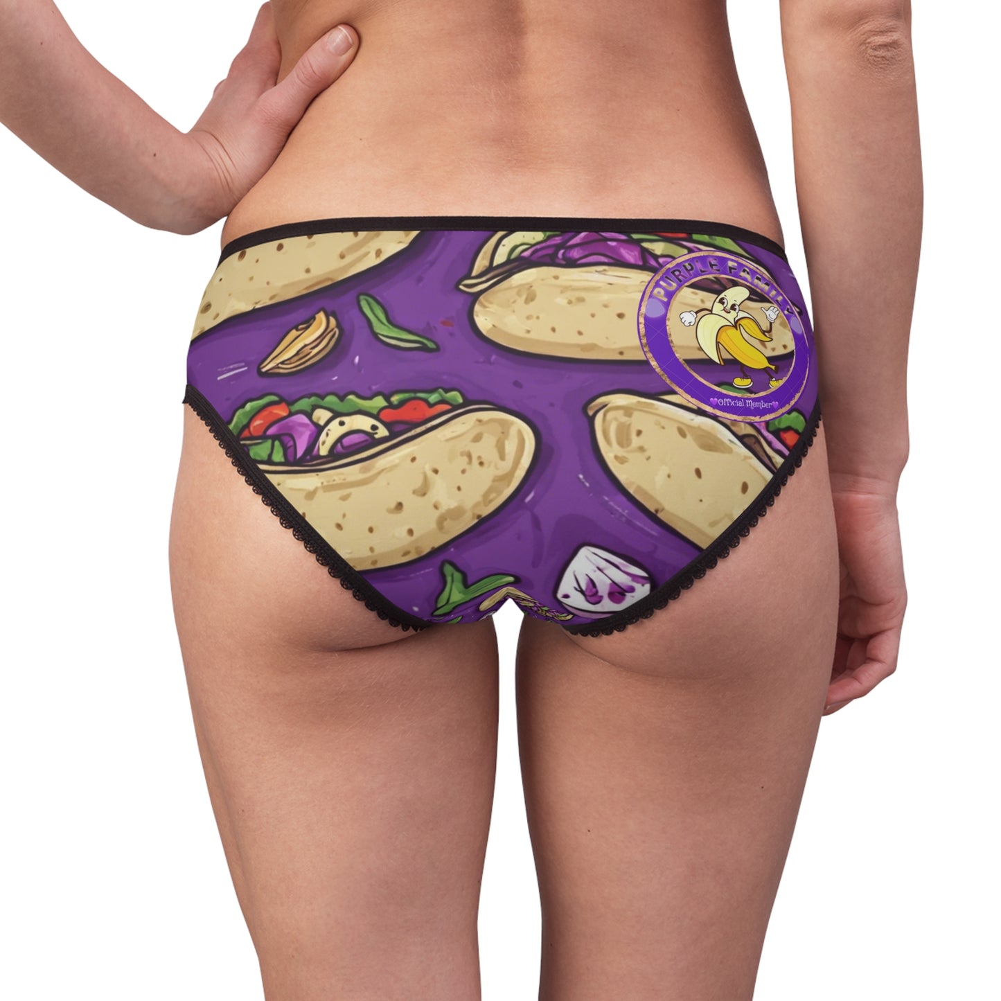 Purple Taco Women's Briefs (AOP)
