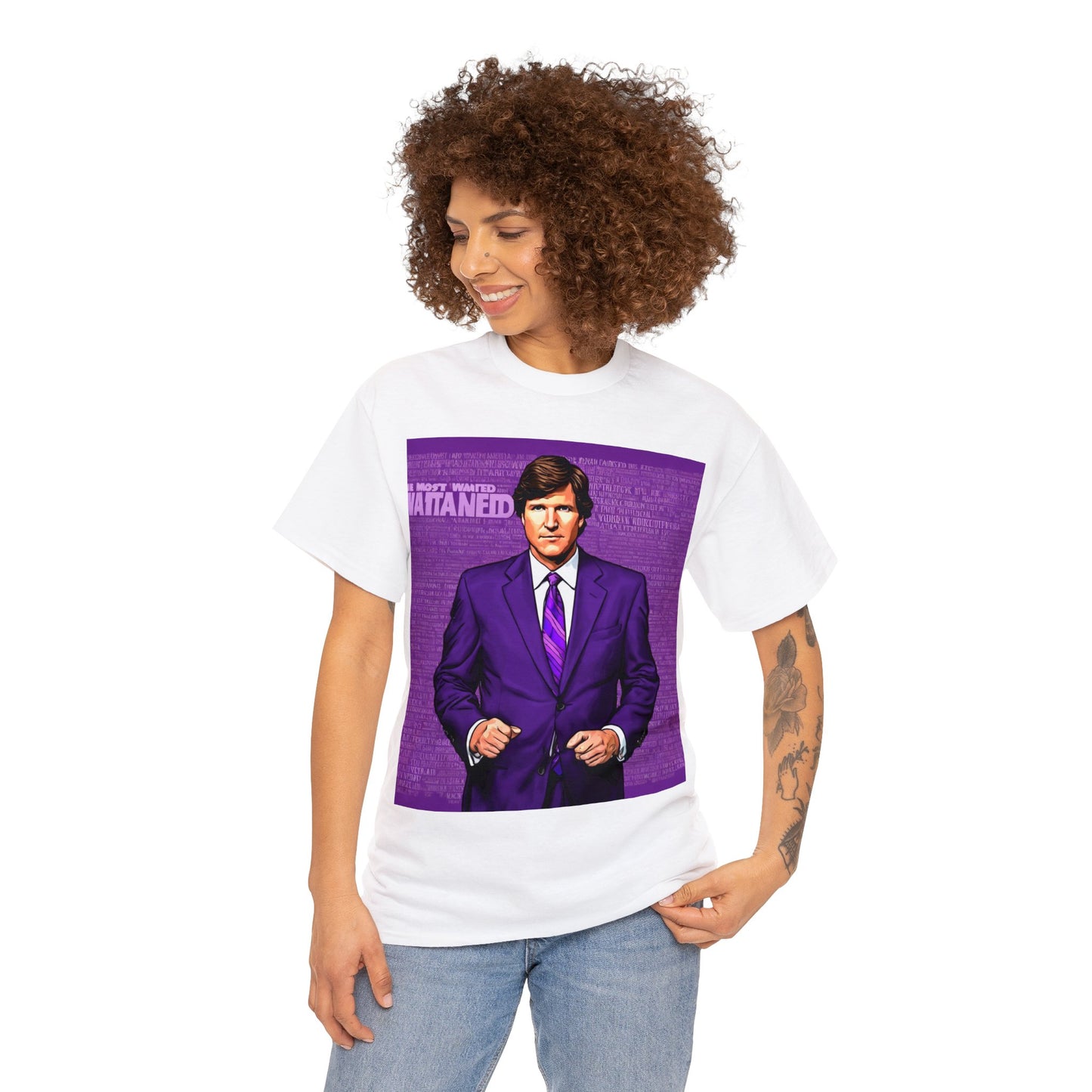 Tucker Wanted Purple Unisex Heavy Cotton Tee