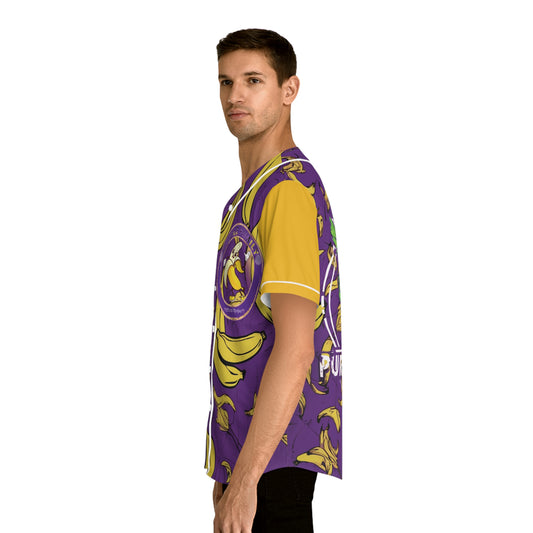 Purple Savages Banana Men's Baseball Jersey (AOP)