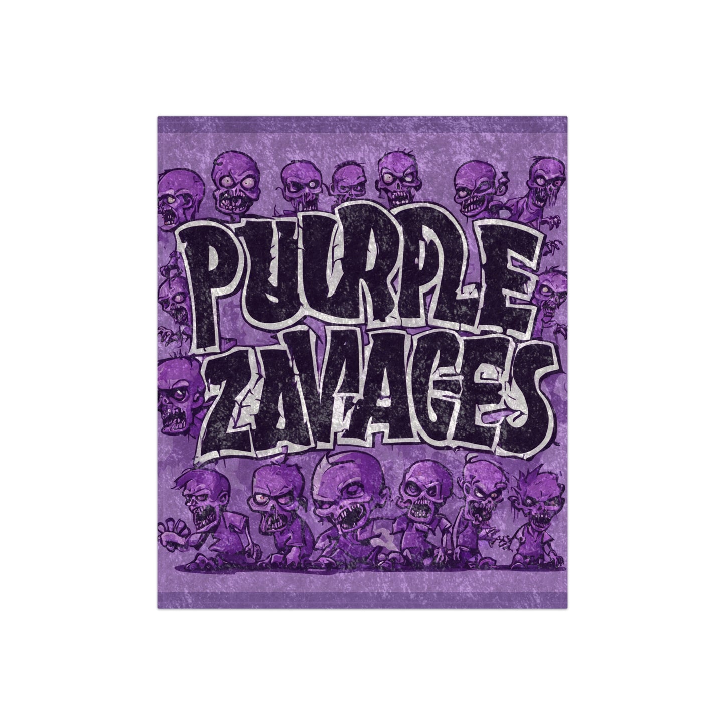 Purple Zavages Crushed Velvet Blanket