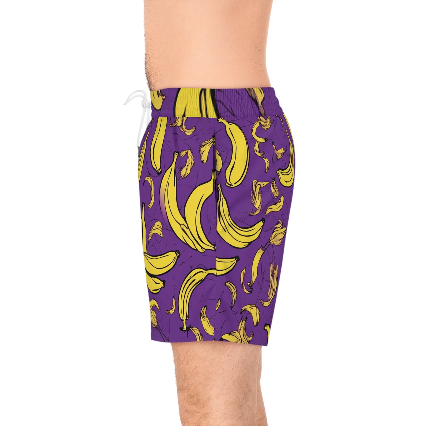 Purple Banana Men's Mid-Length Swim Shorts (AOP)