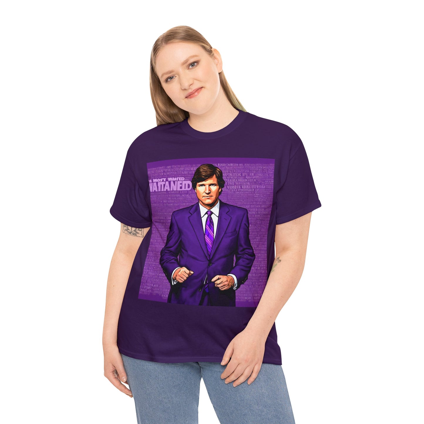 Tucker Wanted Purple Unisex Heavy Cotton Tee