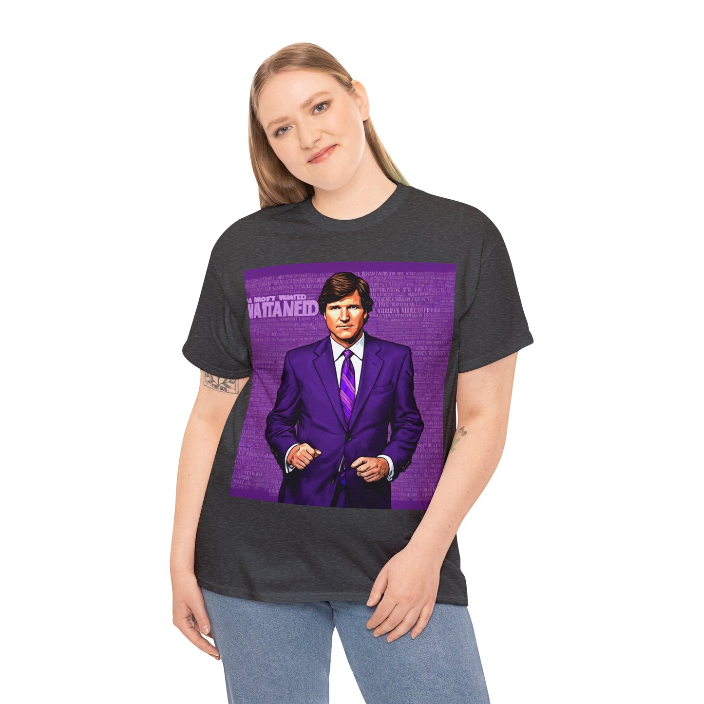 Tucker Wanted Purple Unisex Heavy Cotton Tee