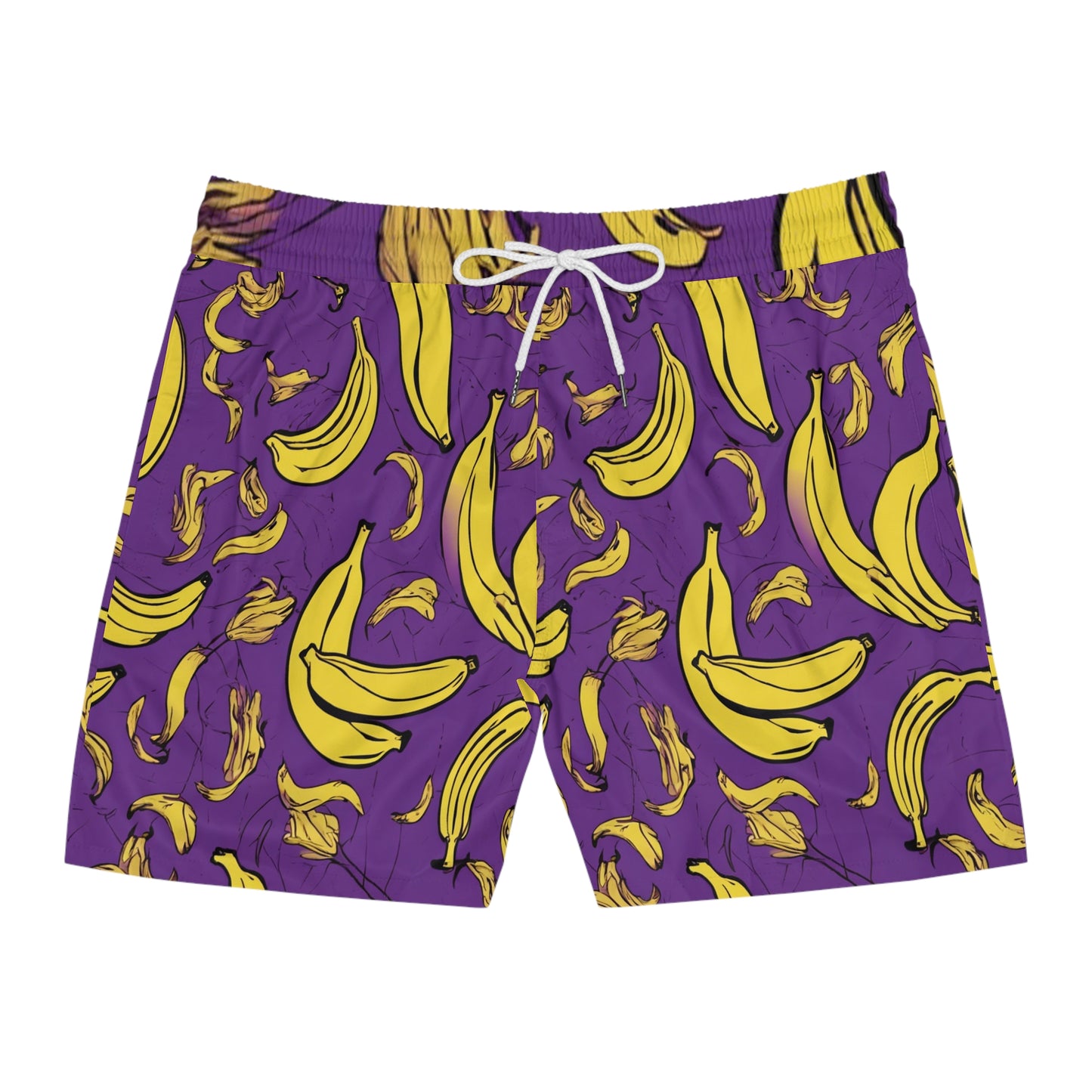 Purple Banana Men's Mid-Length Swim Shorts (AOP)