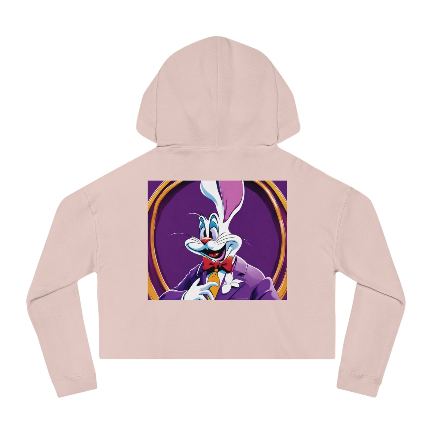 ??Who Framed The Rabbits?? Women’s Cropped Hooded Sweatshirt