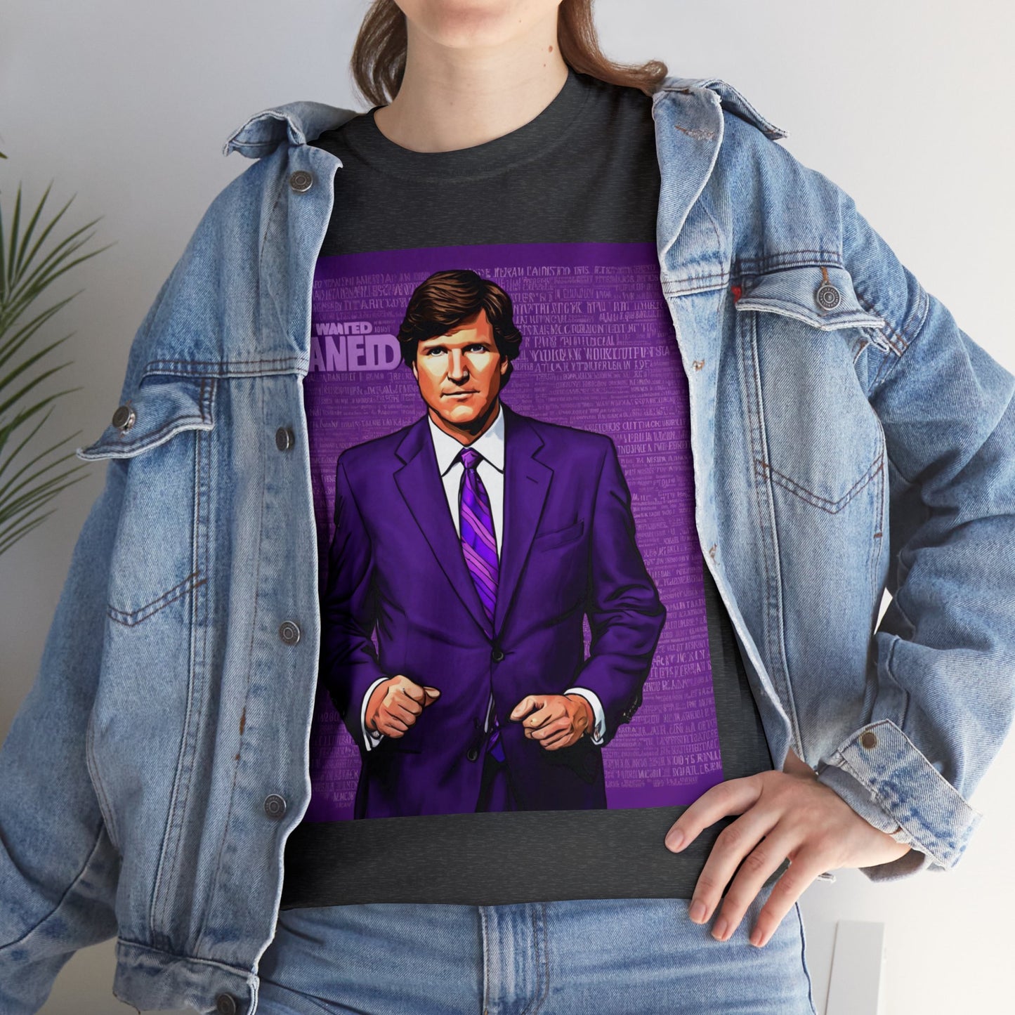 Tucker Wanted Purple Unisex Heavy Cotton Tee