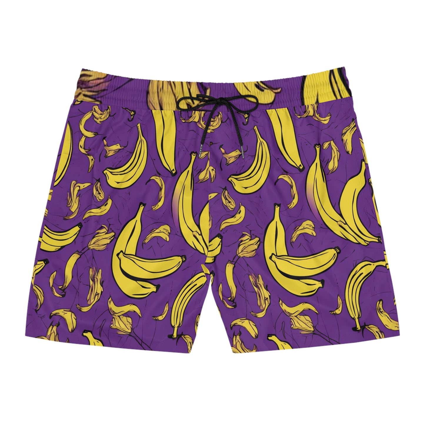 Purple Banana Men's Mid-Length Swim Shorts (AOP)