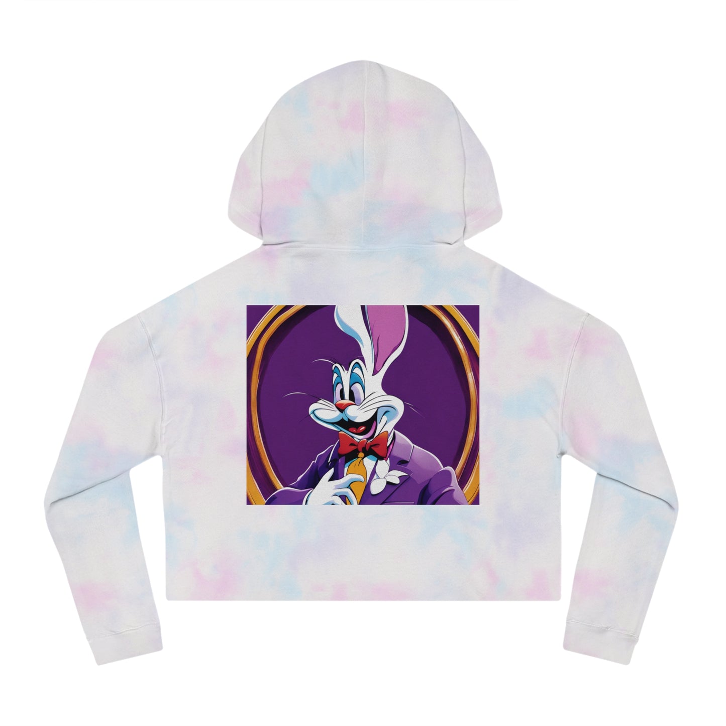 ??Who Framed The Rabbits?? Women’s Cropped Hooded Sweatshirt