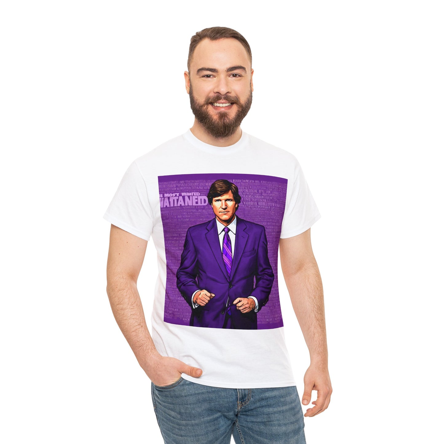 Tucker Wanted Purple Unisex Heavy Cotton Tee