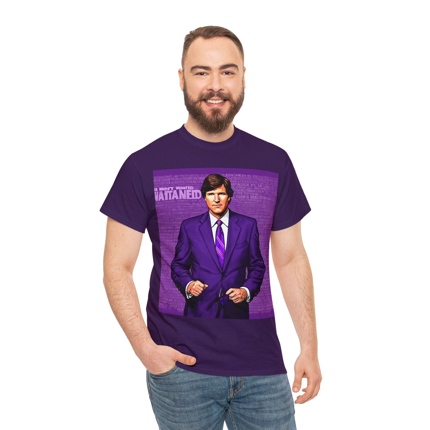 Tucker Wanted Purple Unisex Heavy Cotton Tee