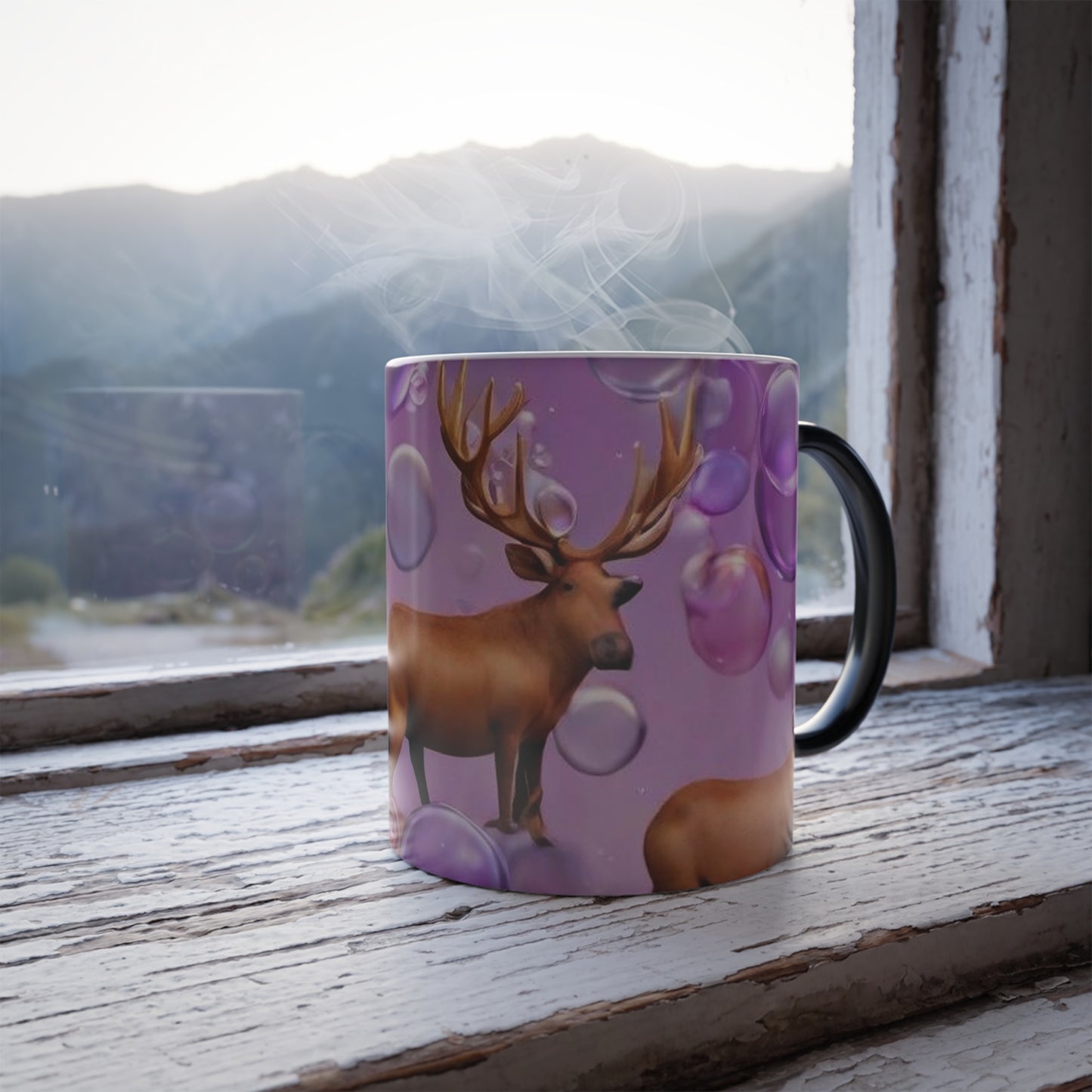 Moose Bubbles Color Morphing Mug, 11oz