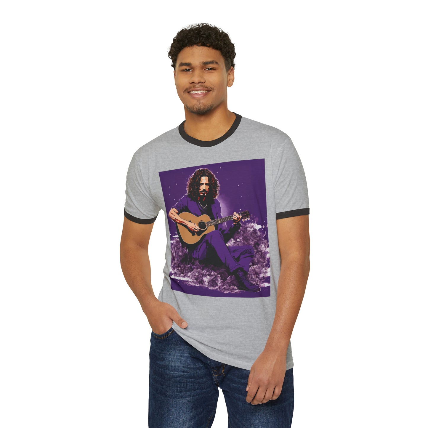 Cornell PurpleUnisex Cotton Ringer T-Shirt