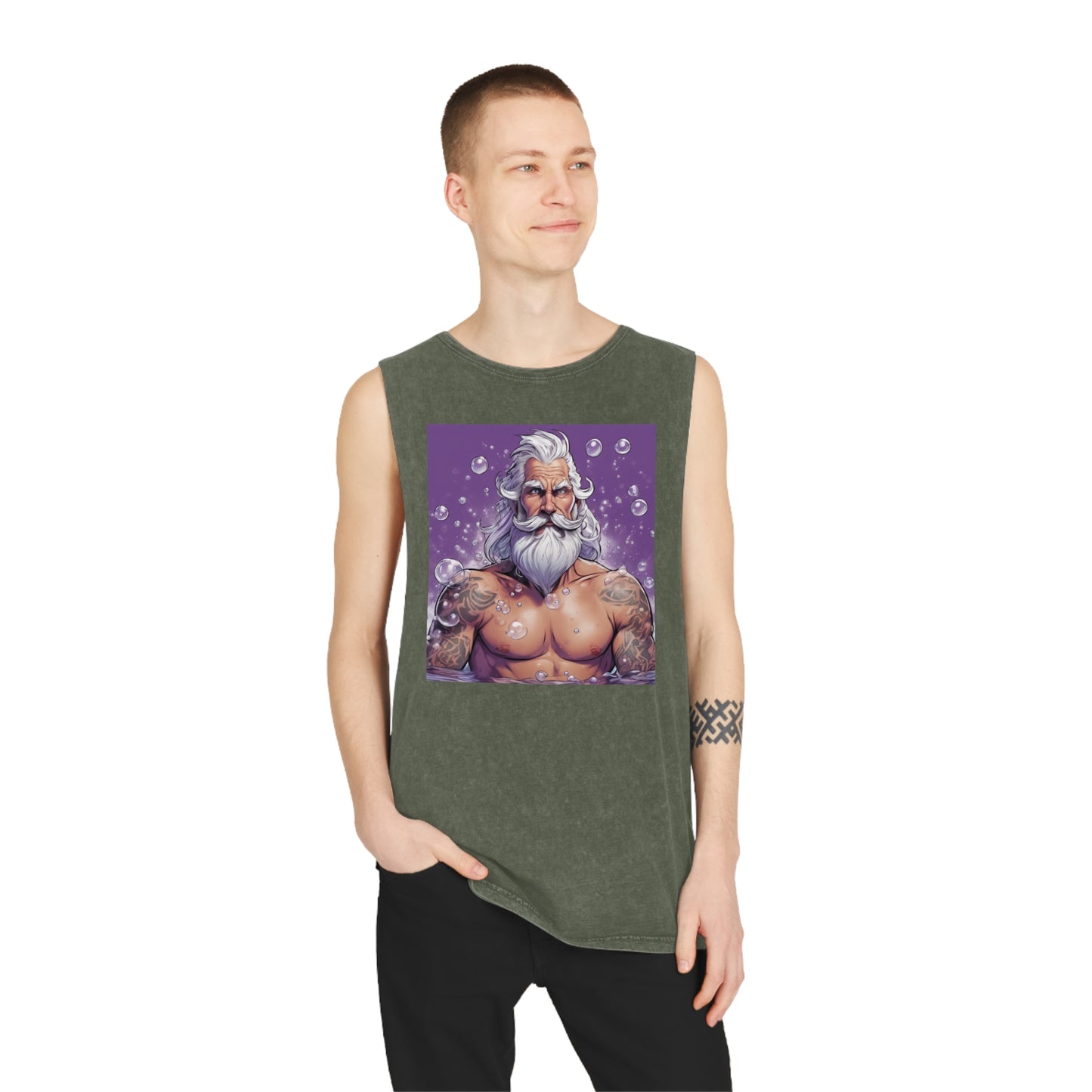 GroBer PaPa (Large Daddy) Unisex Stonewash Tank Top